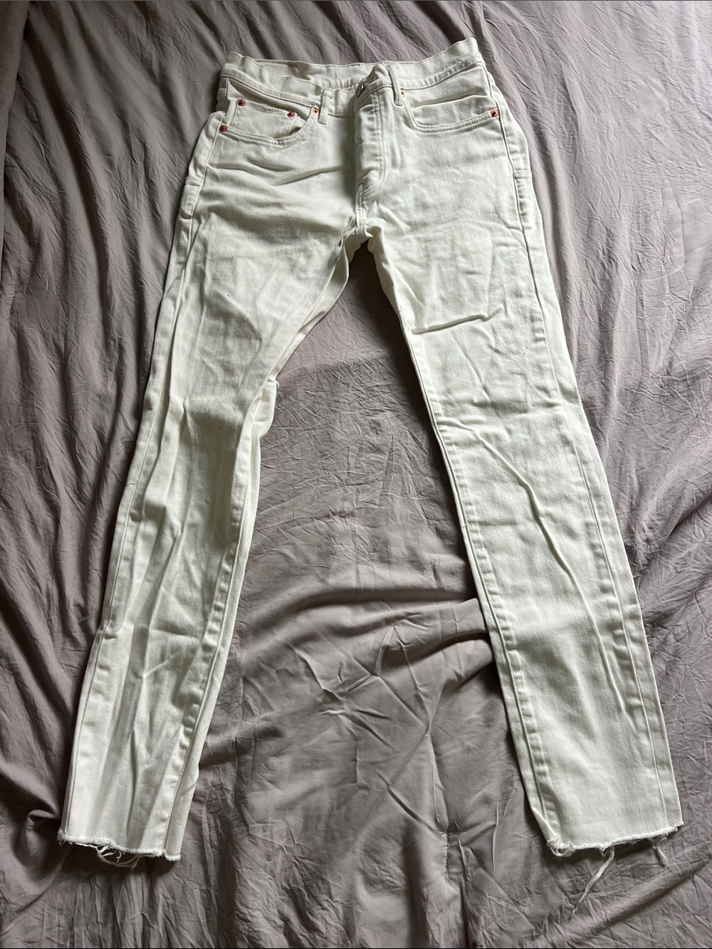 Men's PURPLE BRAND White Slim Straight Jeans